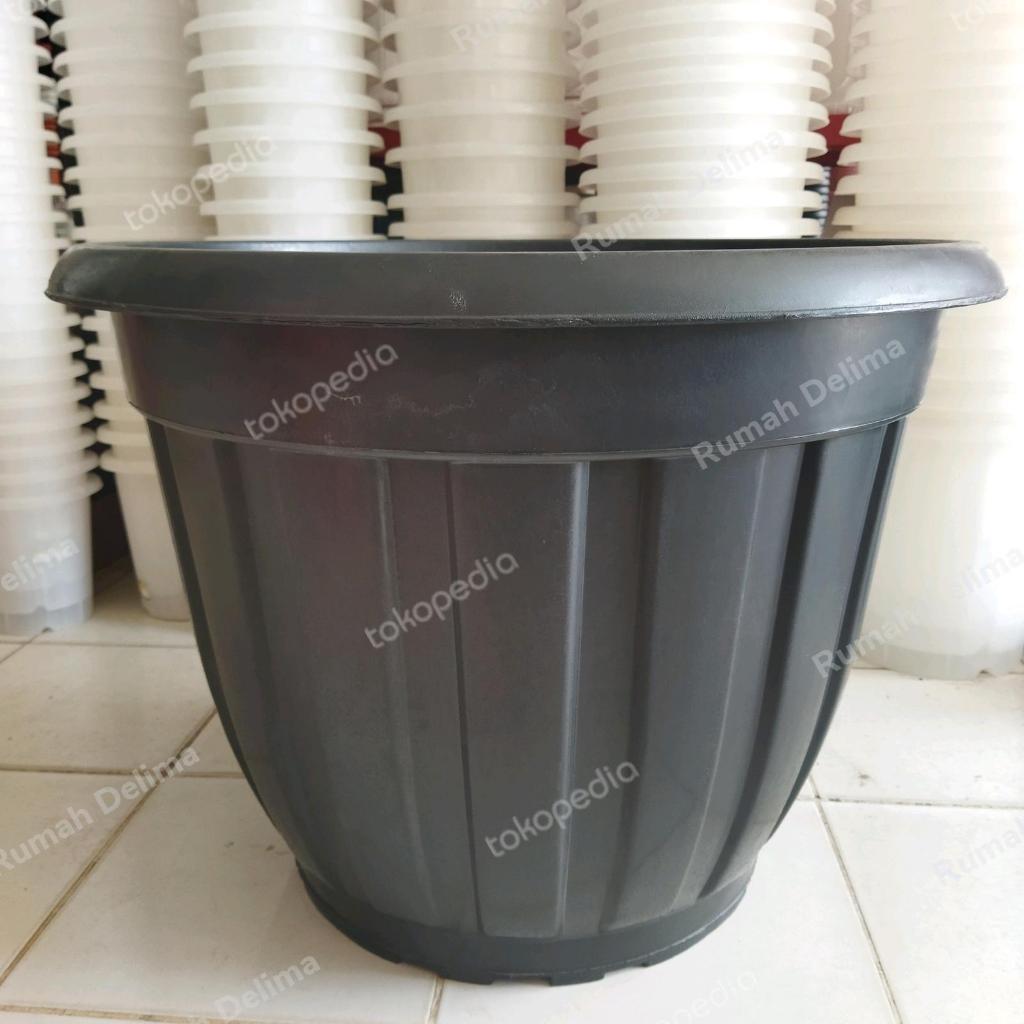 Cod Pot Bunga Tanaman Besar Hitam JUMBO 70/ Pot Tanaman Super Jumbo Hitam Tebal