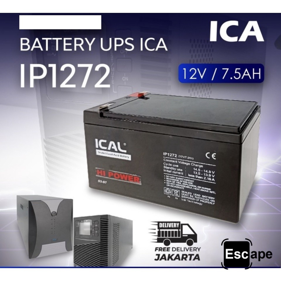BATTERY AKI KERING ICAL UPS ICA APC PROLINK ICAL IP1272 12V 7.2AH