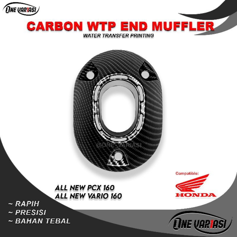 TUTUP MONCONG KNALPOT PCX 160 VARIO 160 CARBON / CORONG KNALPOT PCX VARIO 160 PART ORIGINAL HONDA ON