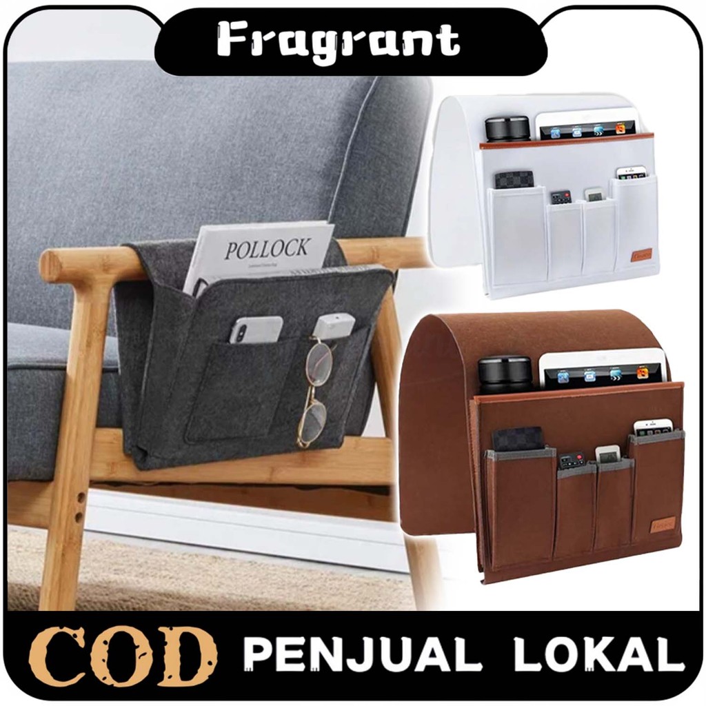 Tempat Penyimpanan Remote AC TV Multifungsi Wadah Remot Tas Organizer Bedside Kantong Gantung Sofa P