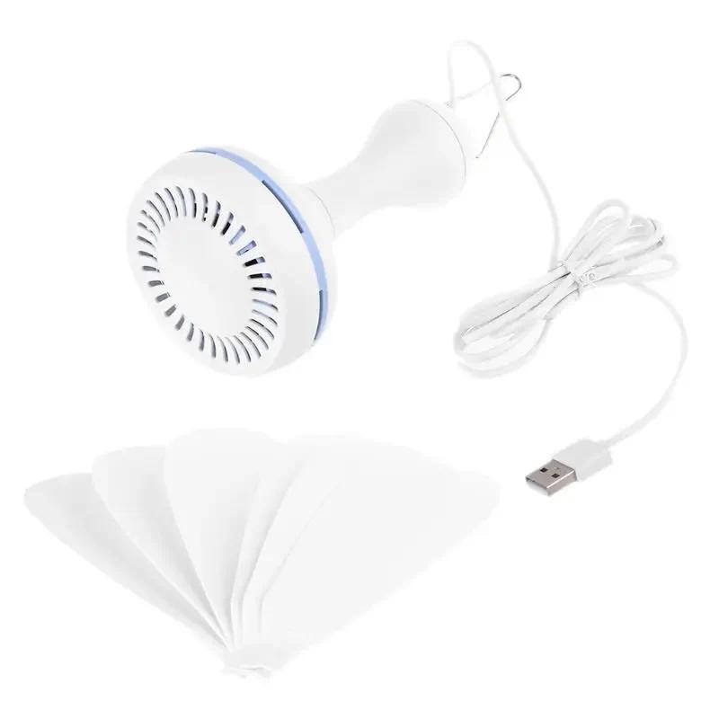 Hanging Fan 6 Leaves Ceiling Fan For Outdoor Activities USB Powered Fan Picnic Camping BBQ Supplies
