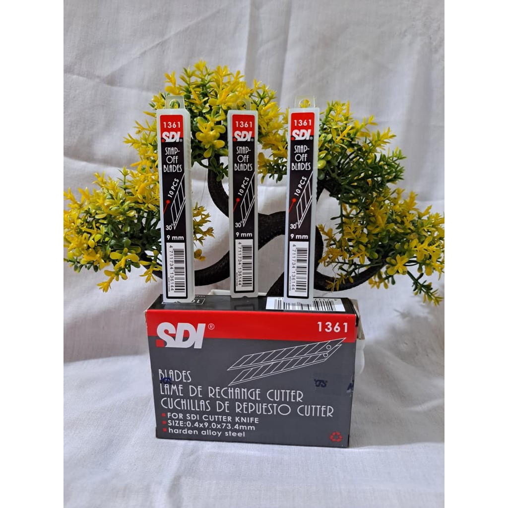 SDI 1361 Refill Isi Cutter 9 mm 30 Derajat / 30 Degree Cutter Blade 9mm