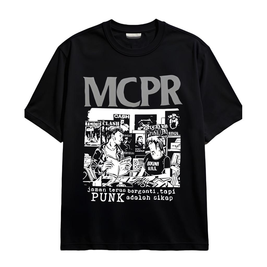 Band Mcpr - Punk Adalah Sikap - Hitam - Kaos Dewasa