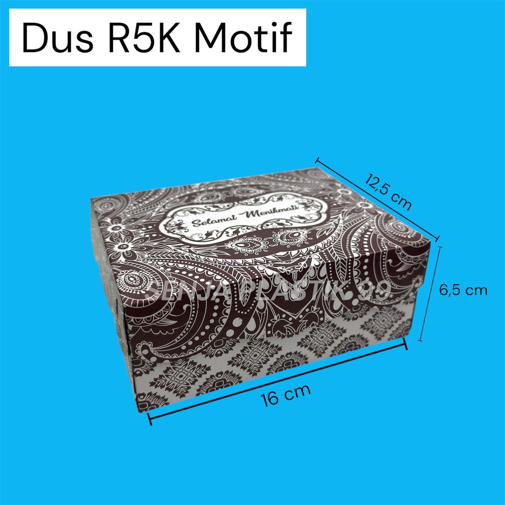 Dus Kue R5K Cetak Motif Batik / Box Kotak Snack Roti Makanan