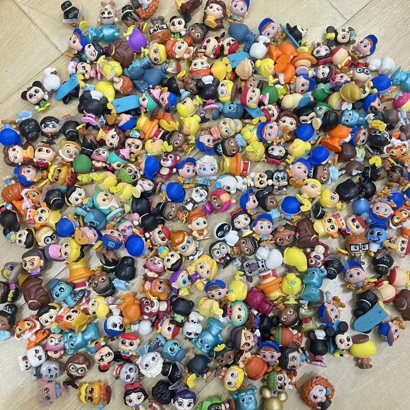 Disney Anime Figures Doorables Series 9 Kawaii Mickey Stitch Snow White Mermaid Big Eyes Dolls Colle