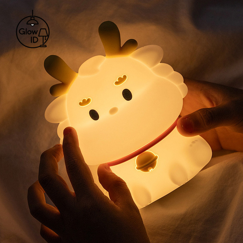 Lampu Tidur LED Naga, Sentuh Remote & Warna RGB, USB Charge, Dekorasi Kamar