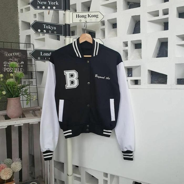 Jacket baseball crop style Korean outfit selebgram/Jaket anak ABG