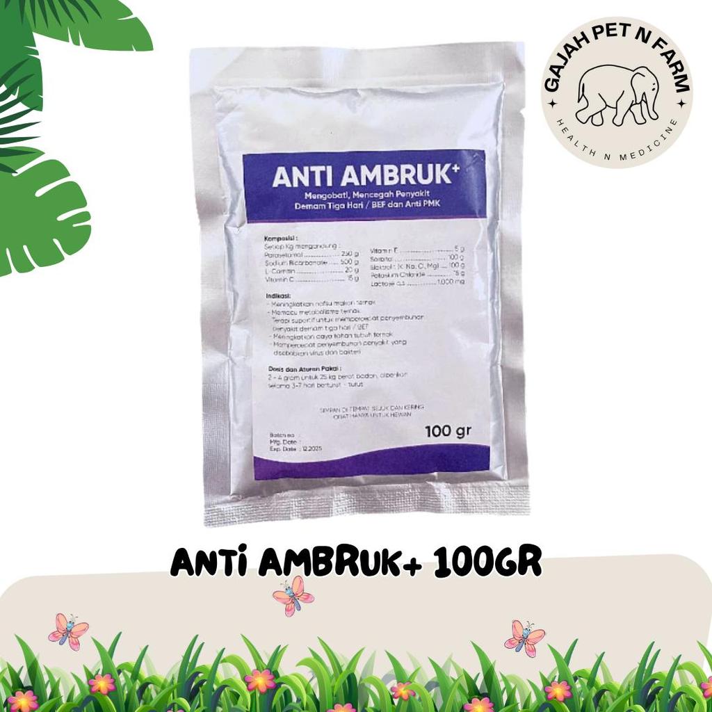 Anti Ambruk 100 gr - Obat Sapi Ambruk - Obat ternak ambruk- Obat Sapi PMK - Obat PMK - obat sapi - O