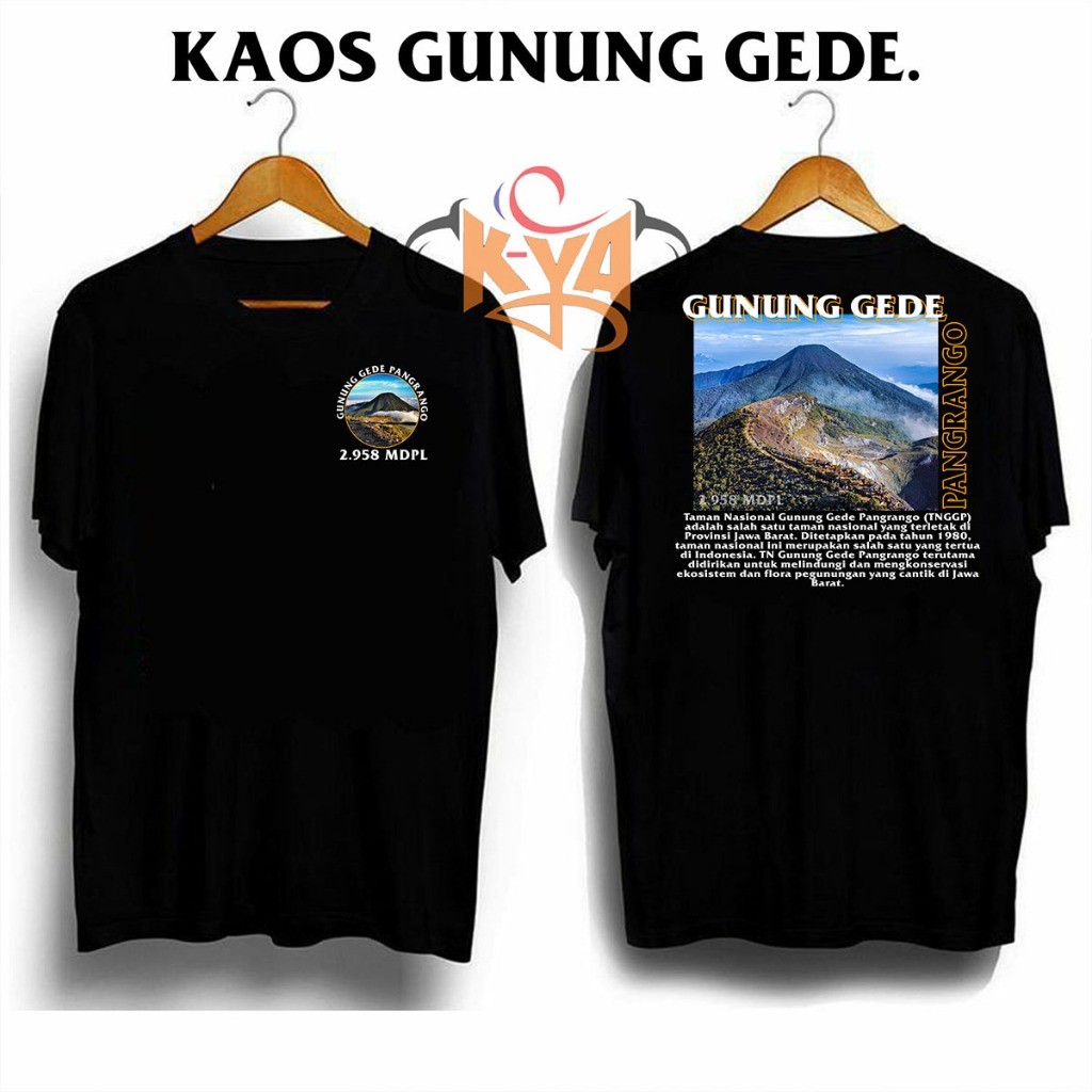 K - YAA - BAJU GUNUNG / KAOS GUNUNG / BAJU GUNUNG GEDE PANGRANGO / KAOS OUTDOOR