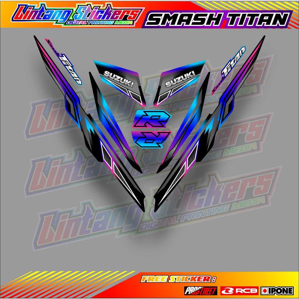 Striping Variasi Motor Smash Titan/ Sticker List Variasi Suzuki Smash Titan