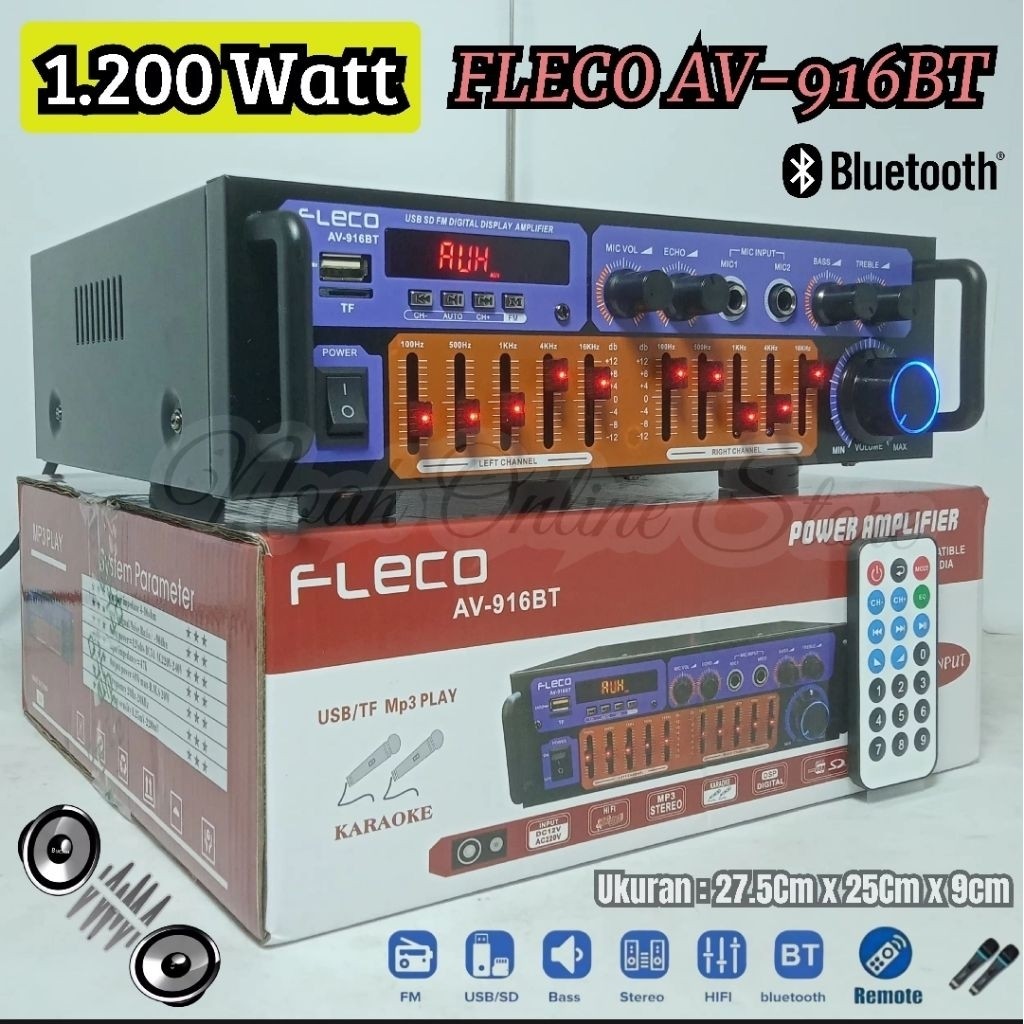 FLECO Fleco Power Amplifier Fleco BT-8678 - Amplifier BluetoothPOWER AMPLIFIER DIGITAL AUDIO FLECO B