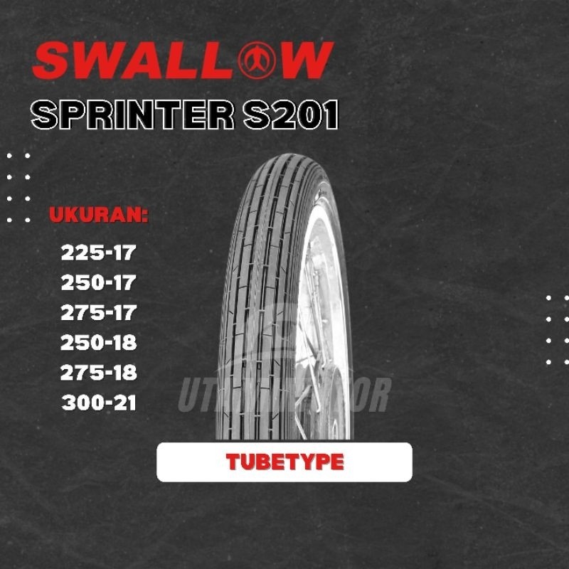 OTOMAX BAN MOTOR SWALLOW SPRINTER S201 225-17 250-17 275-17 250-18 275-18 300-21 TUBETYPE NON TUBELE