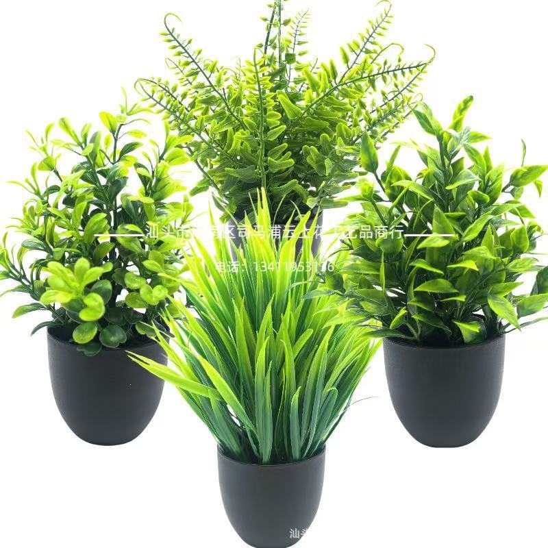 Fake Plants 4 Packs Artificial Plants Small Faux Plants Black Bathroom Accessories for Bathroom Home