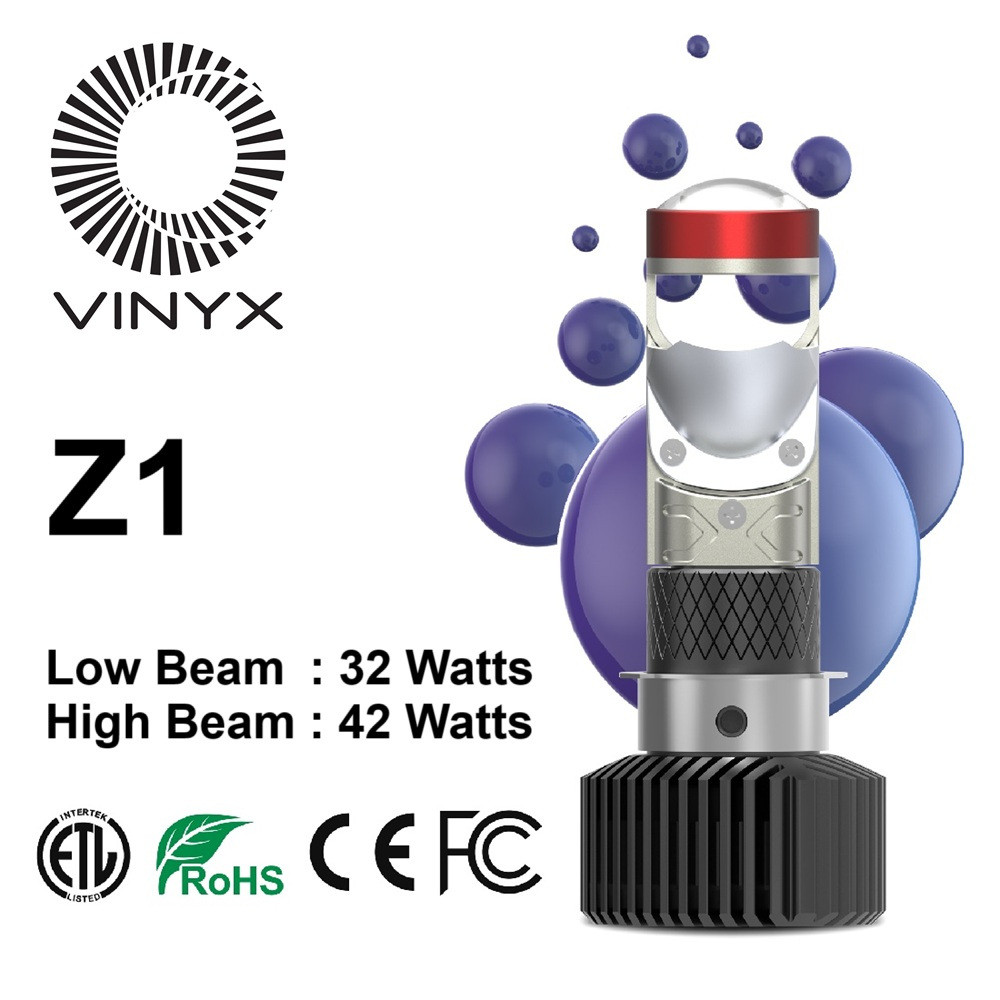 OTOMAX VINYX Z1 Lampu Utama LED H6 H4 H7 Projie Mini Projector Lens Lensa Motor Mobil Headlight Head