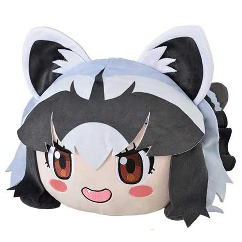 Cute Japan Anime Kemono Friends Araiguma Raccoon Lying Down Big Plush Stuffed Pillow Doll Toy 40cm K