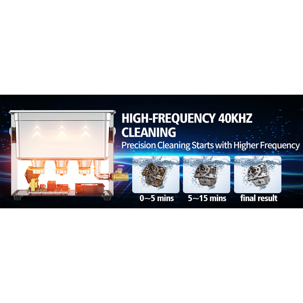 Portable Ultrasonic Cleaner Granbo 1.3L Ultrasonic Cleaning Tools 60W/120W gital Cleaning Maine for 