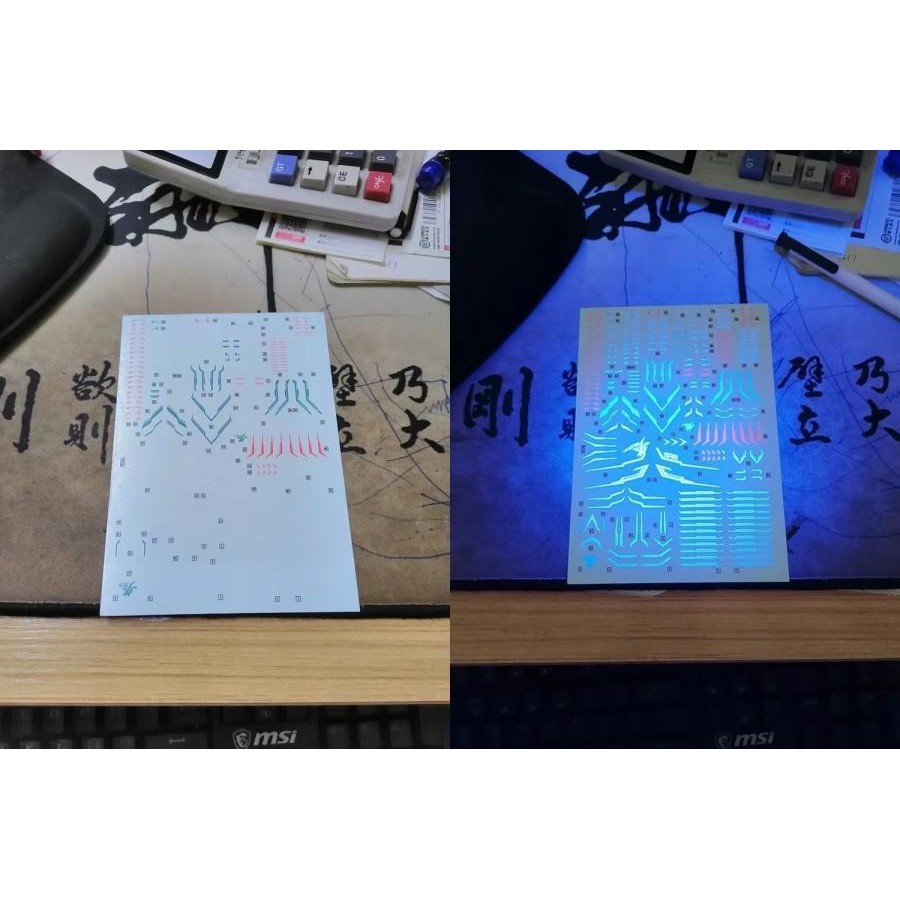 Water Decal fluorescent Hunting Falcon Supernova MG 1/100