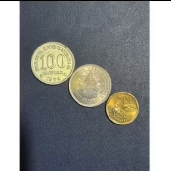 SC10 SET 3 KEPING KOIN 100 RUPIAH BEDA JENIS CUCIAN