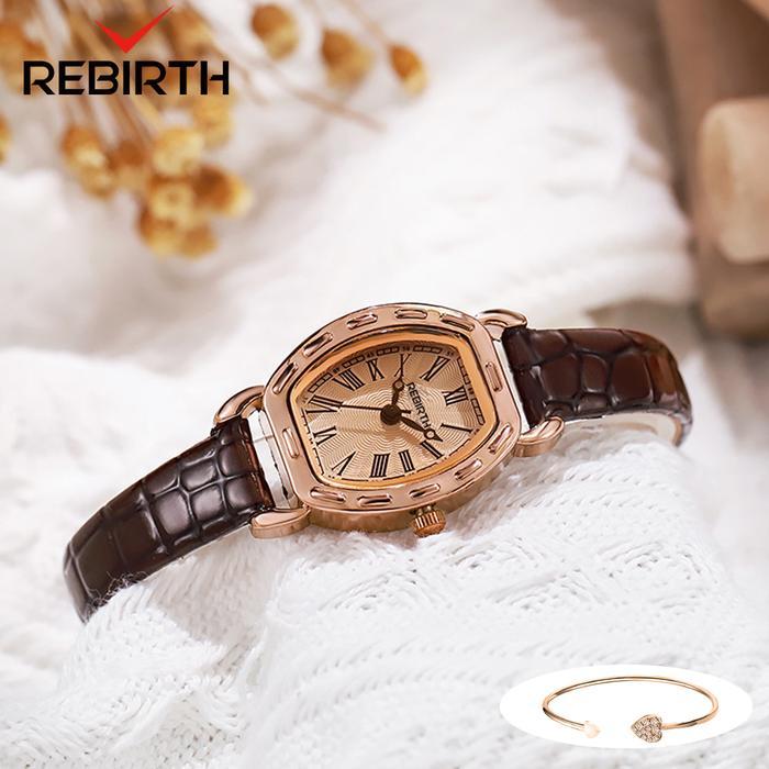 REBIRTH Jam Tangan Wanita Original Square Anggun Jam Tangan Cewek