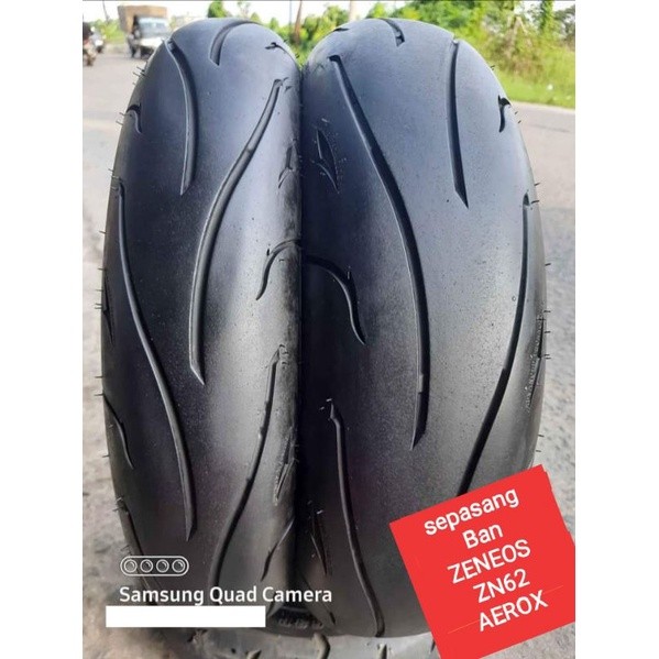 Sepasang Ban tubles motor AEROX uk 120/70 & 150/60 ring 14 merk ZENEOS zn62
