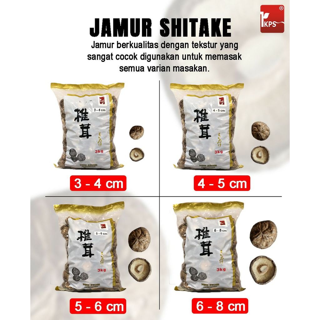 Jamur Shitake Kering 3 kg /Dried Mushroom /Jamur Kering /Jamur Hioko