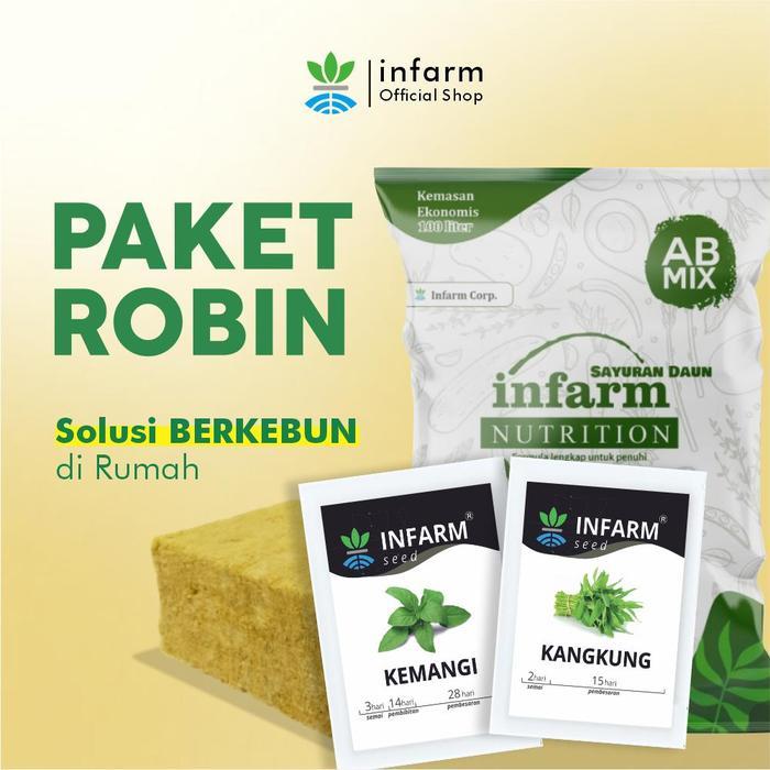 INFARM - Bibit Tanaman Sayur Buah Bunga Media Tanam Rockwool Pupuk AB Mix Paket ROBIN Infarm Ab Mix 