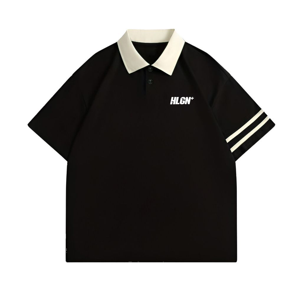 Kaos Polo Shirt Pria Kerah Polos Rugby Bahan Cotton