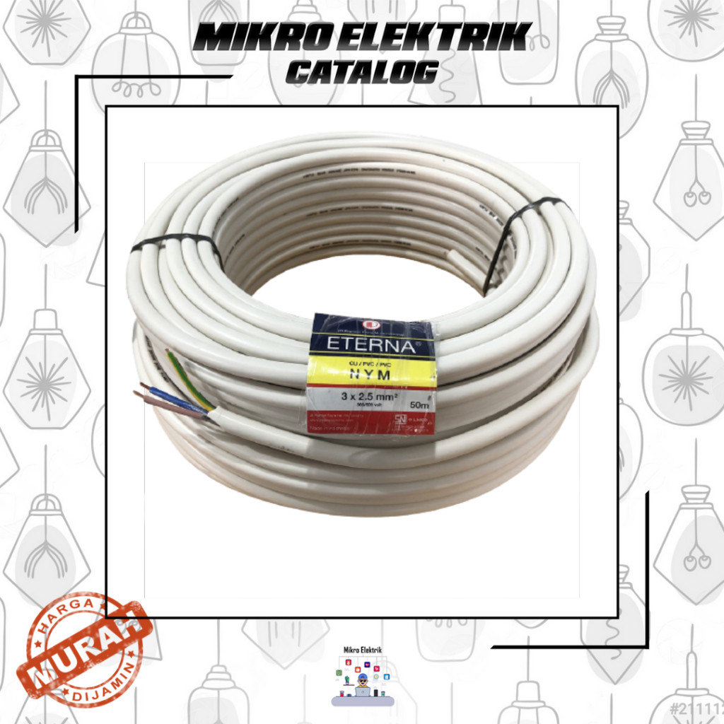 Kabel Listrik NYM ETERNA 3x2,5mm Per Meter