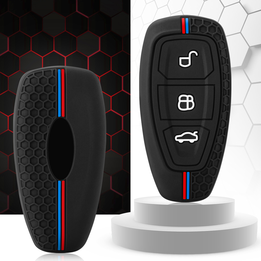 Car Key Pack for Ford ST Line Fiesta Focus Mondeo Ecosport Kuga Puma Edge Escape Metallic Silicone C