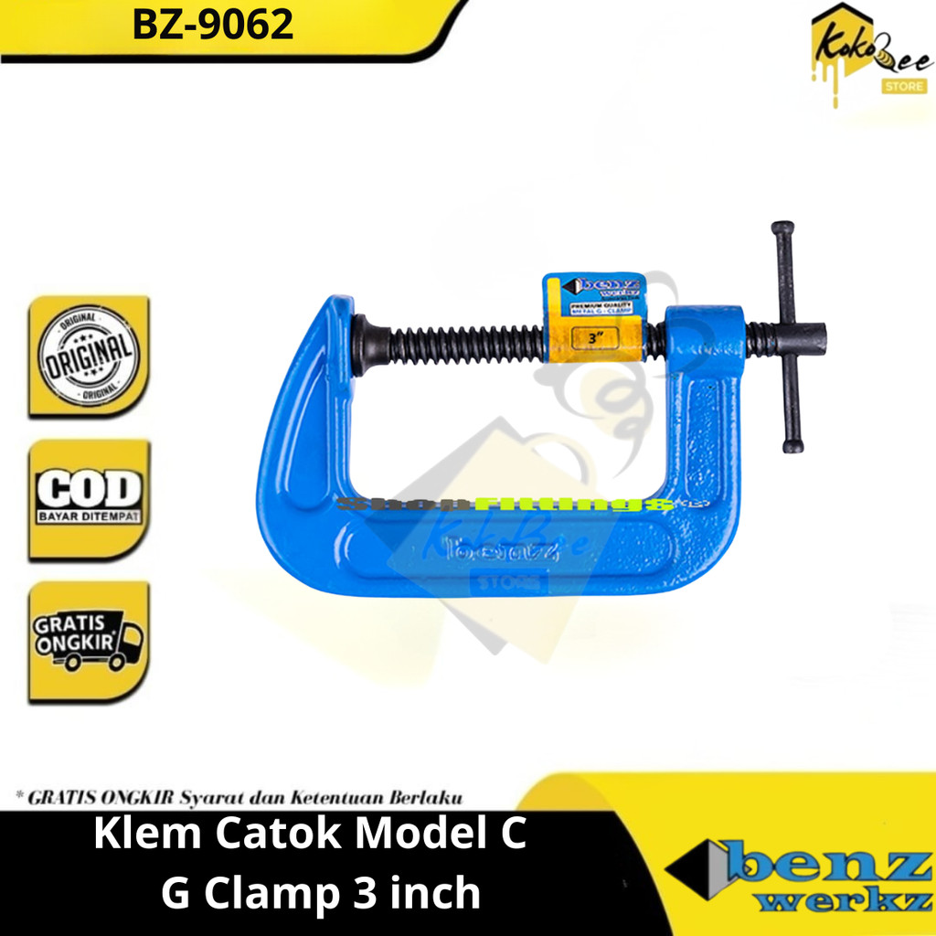 Clamp C 3 inch Benz / Klem C / Catok Model C / G Clamp / Klem C 3 inch