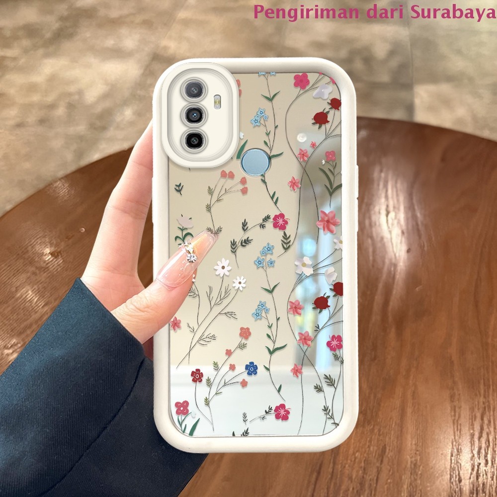 Softcase Cermin Bunga Casing For OPPO A53 A33 2020 Case Cartoon  Kesing Protect Lens TY-JZ DLJ-S2-50