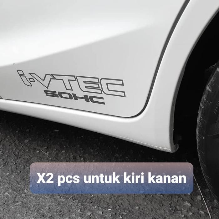 [Promo] stiker mobil Honda i-vtec SOHC (jazz brio city dll) - Putih
