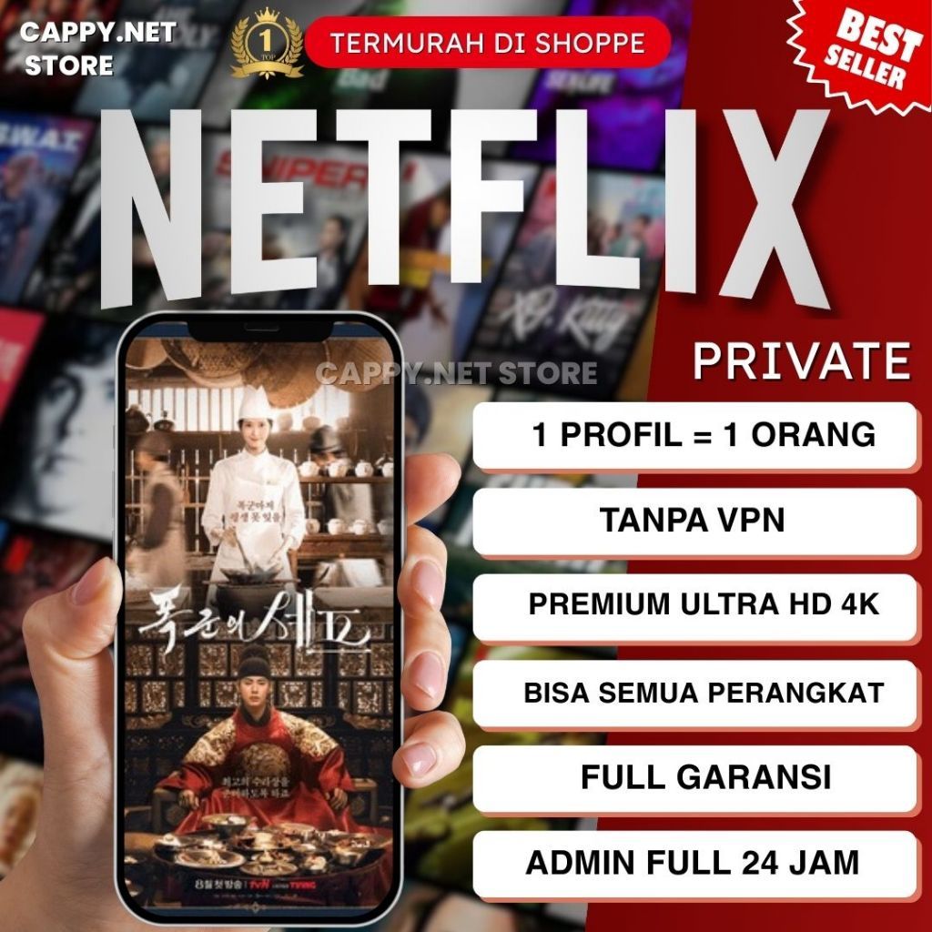 NETFLIX NETFLIK FULLGARANSI INDONESIA FULLMOUNTH NO VPN