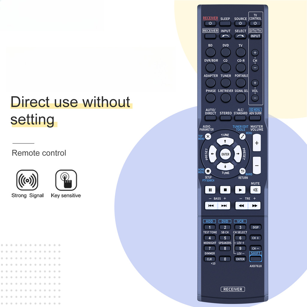 New Remote Control For Pioneer AXD7618 AXD7531 VSX-321-K-P VSX-LX50 AV Receiver