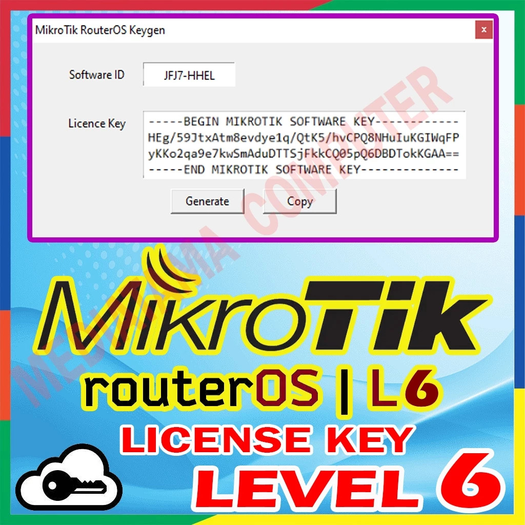 Lisensi - License Level 6 Mikrotik PC x86