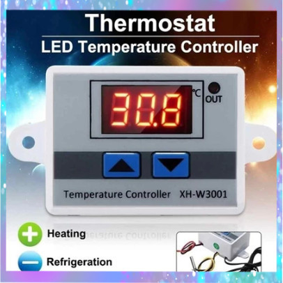 (PRJ) (SALLY) Thermostat  XH-W3001 220V Thermostat Digital 2 Fungsi Temperature Controller Pengatur 