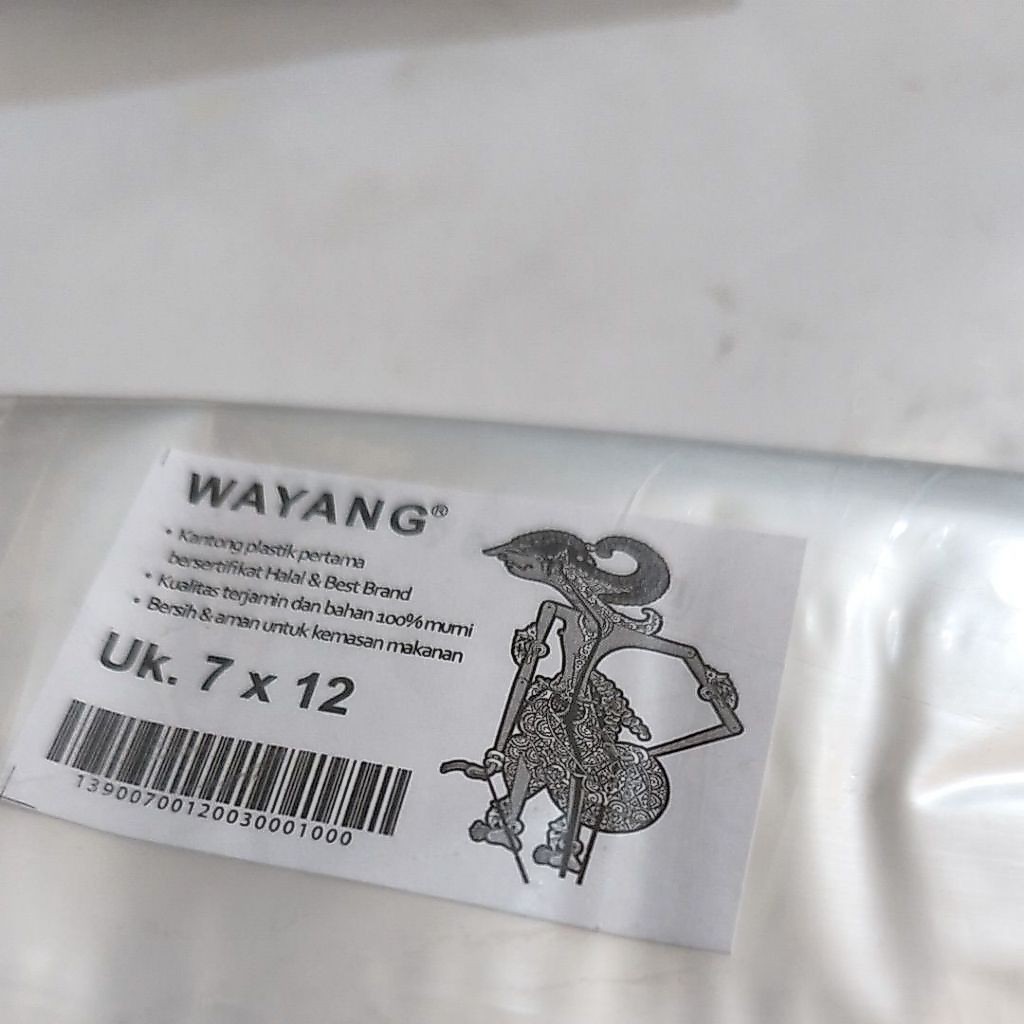 plastik PP wayang 7 x 12