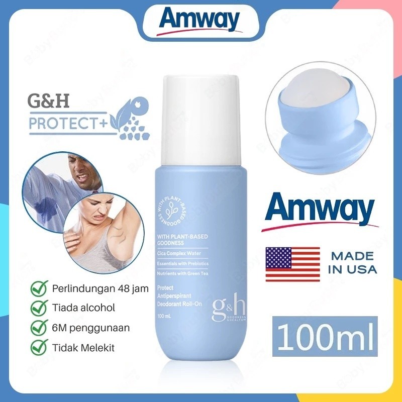 Amway Deodorant G&H Protect Antiperspirant Deodorant Roll-On - 100ml Amway Underarm Odor Sweat Deodo