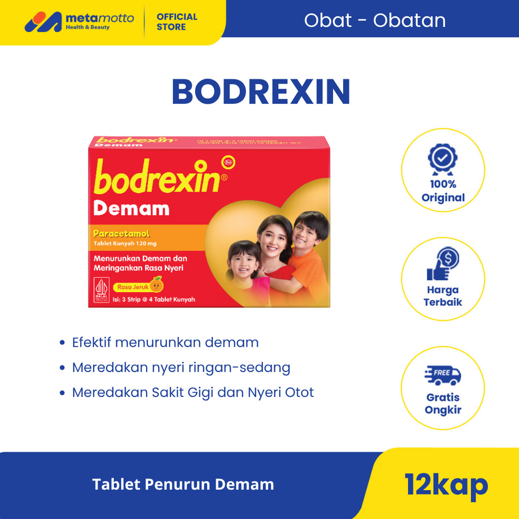 Bodrexin Demam 12 Tablet - Obat Penurun Demam Anak