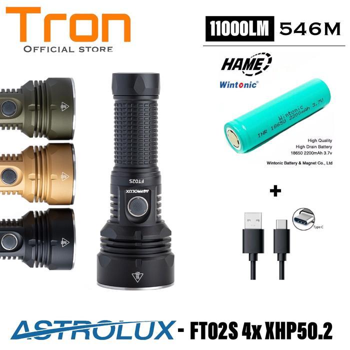 Astrolux FT02s / Mateminco TK04 4x XHP50.2 11000Lumens 546M - Hitam, SENTER AJA