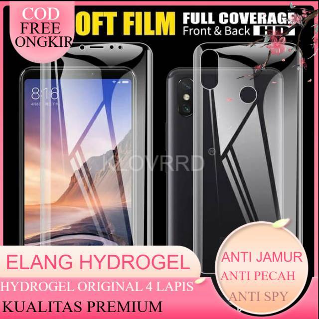 Hydrogel Xiaomi Mi Max 1 / Mi Max 2 / Mi Max 3 Antigores Depan Belakang Full Cover