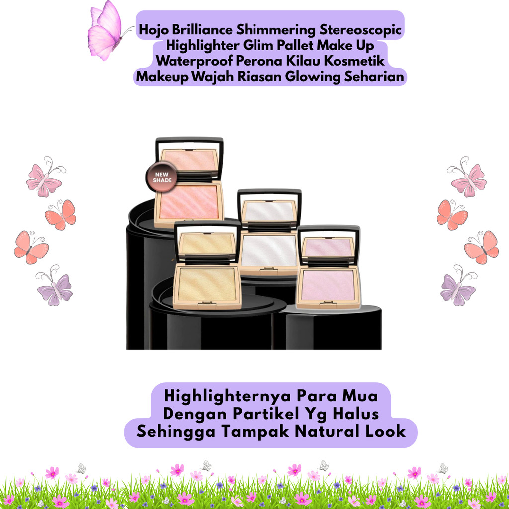 NL Hojo Brilliance Shimmering Stereoscopic Highlighter Glim Pallet Make Up Waterproof Perona Kilau K