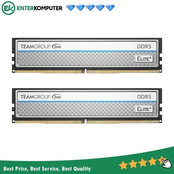 Goodseller- Team Elite Plus Silver DDR5 PC41600 5200MHz 64GB (2x32GB) / RAM 64GB