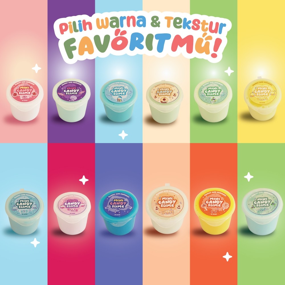 SLIMO Mini Candy Slime Mainan Anak Mini Slaim Lucu Kemasan 25ml Original Slime