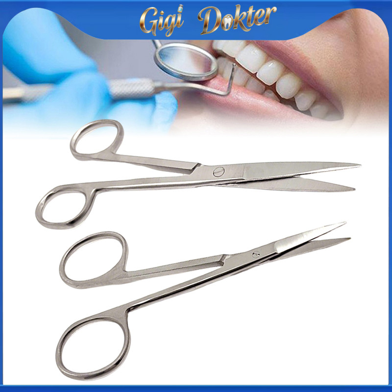 Original iris scissor / lurus gunting iris / gunting operasi mata jaringan gum / gunting gusi / gunt