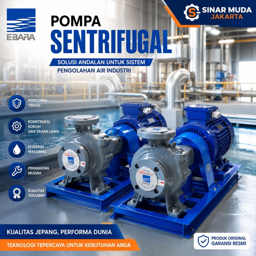 POMPA CENTRIPUGAL EBARA 50X40 FSHA MOTOR 3KW 4HP 2990RPM