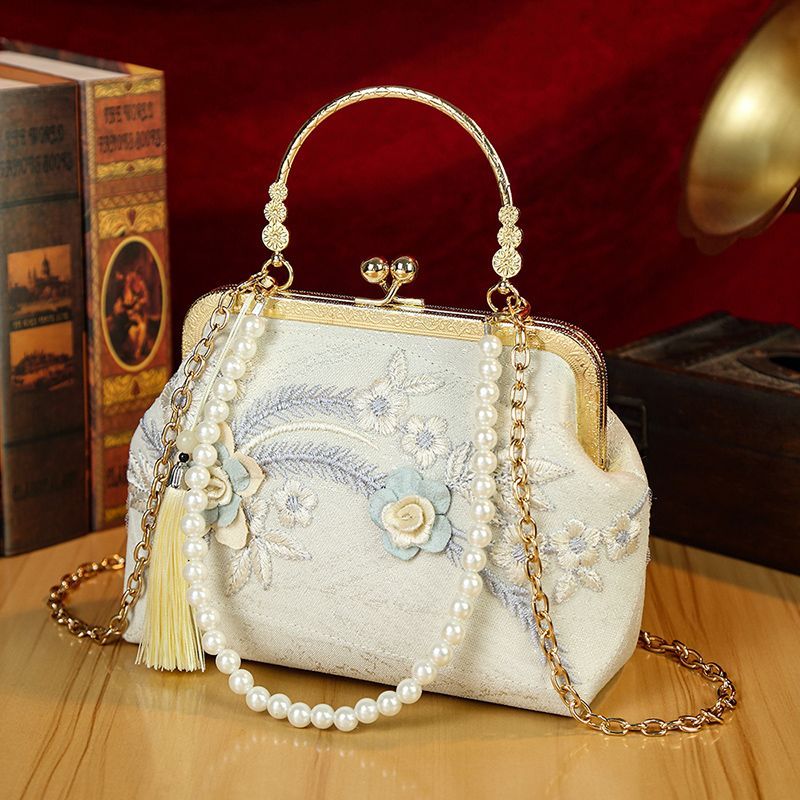 Retro lace mesh selebriti tas Cina antik Hanfu perjamuan tas wanita