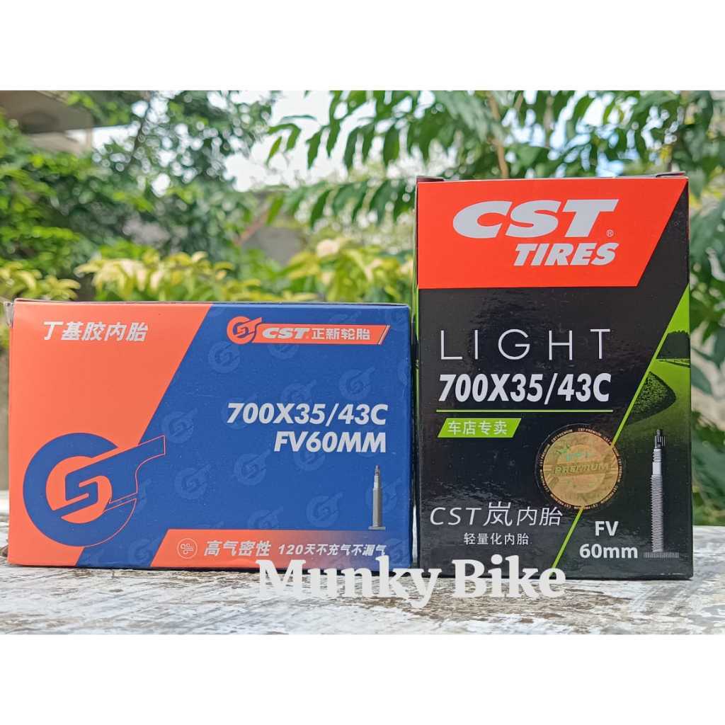 Foto Ban Dalam CST Inner Tire 700C x 35/43C Presta FV 60 80 mm Premium Ultralight Sepeda RB Gravel 700 c