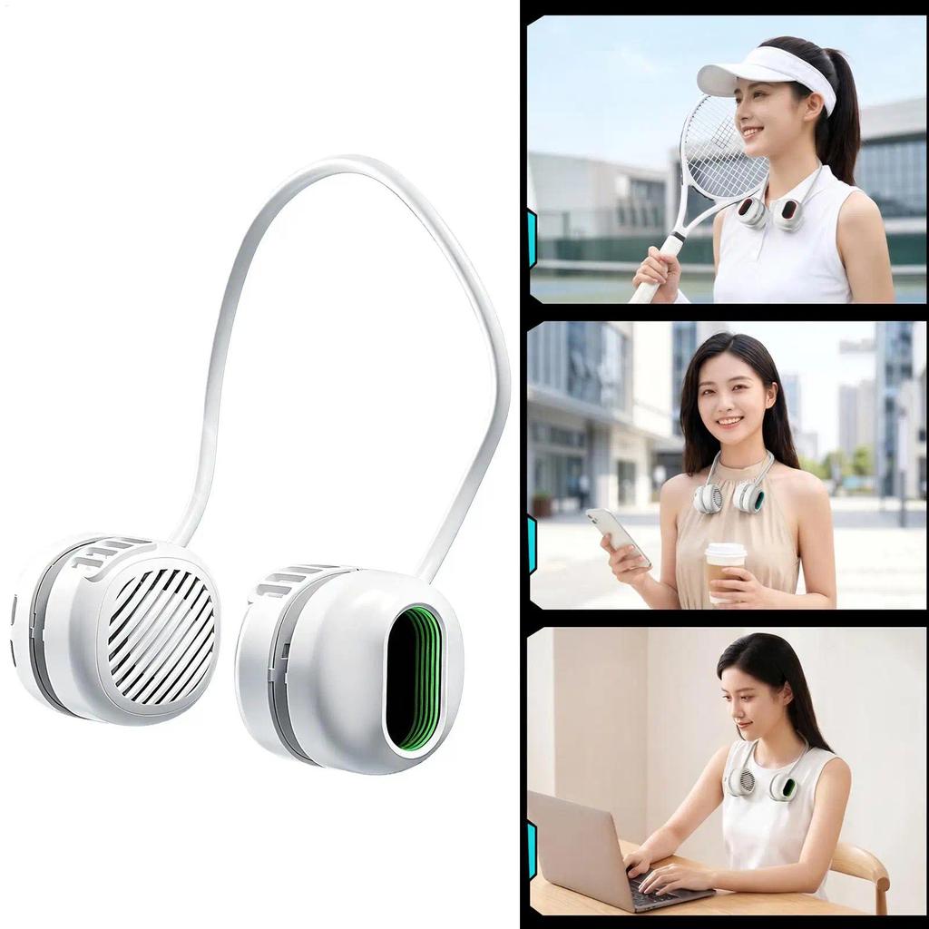 Rechargeable Bladeless Rechargeable Portable Neck Fan Silent Sport Hanging Neck Small Fan Wearable N