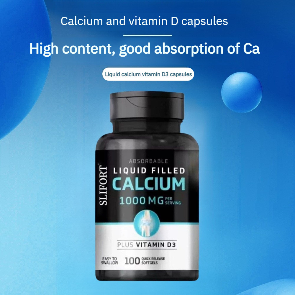 Kapsul Kalsium Cair Tinggi Kalsium Bahan Baku Kalsium untuk Kebugaran, Vitamin Kalsium.